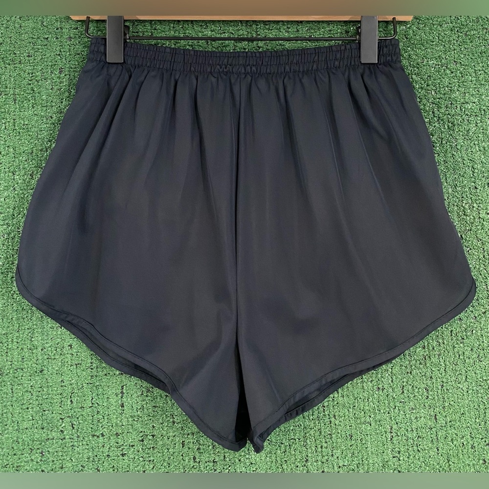 Vintage 80’s Black Nylon Lined Run Sprinter Short Shorts Men’s Size Small